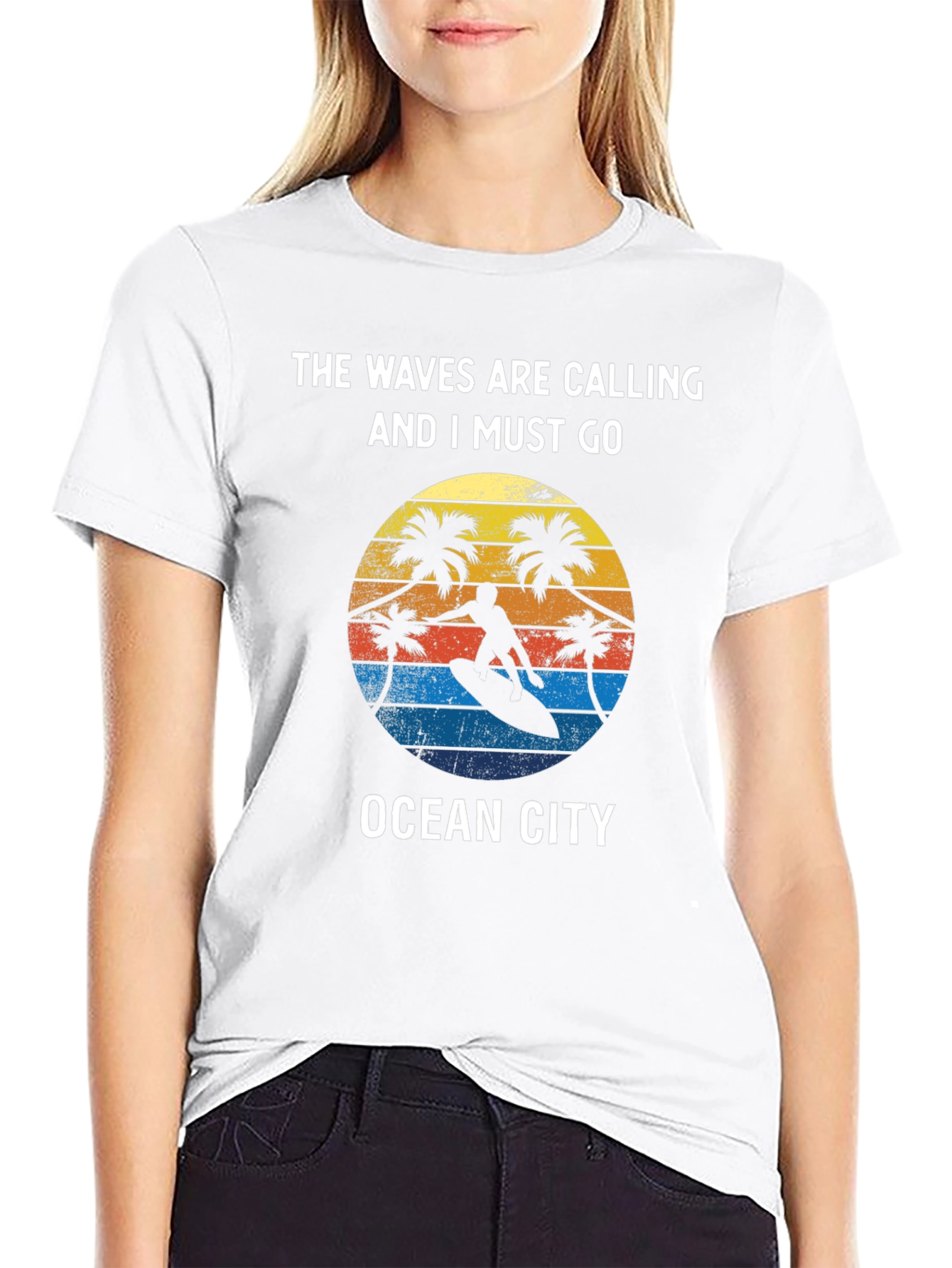 Ocean City Surfer T-Shirt - Waves Are Calling Tee