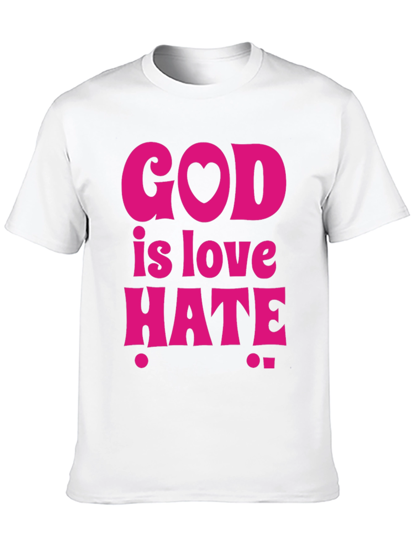 God is Love Hate Black Graphic Tee