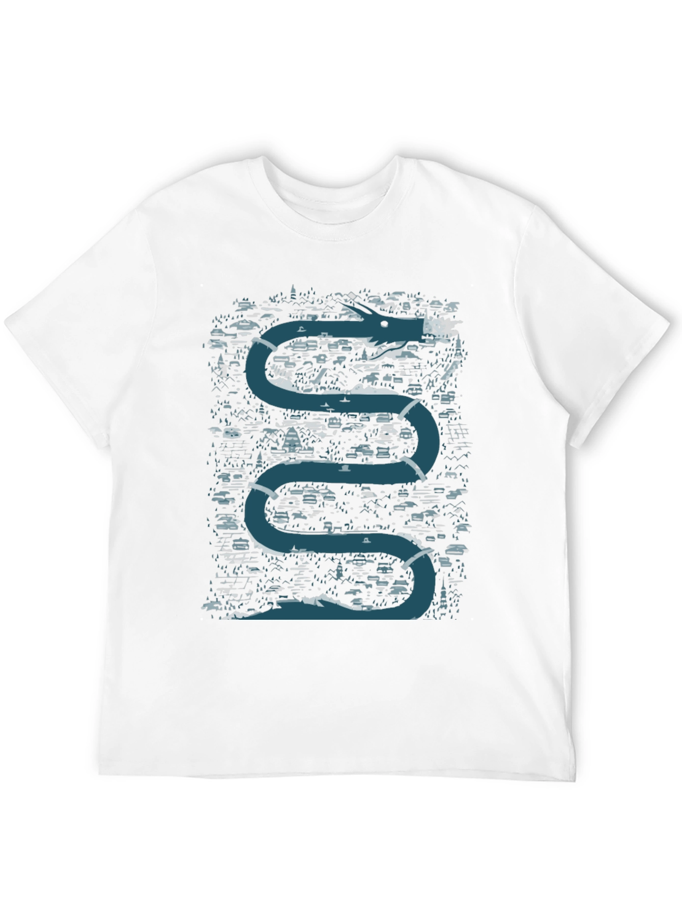 Dragon River Graphic T-Shirt - Black