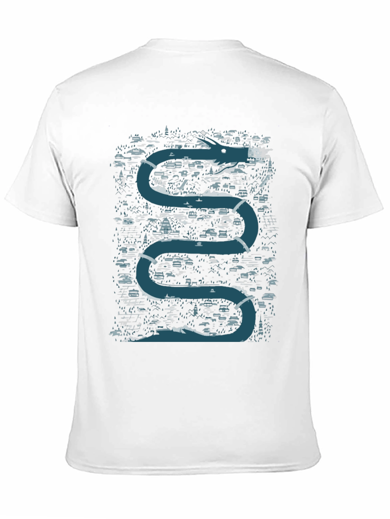 Dragon River Graphic T-Shirt - Black