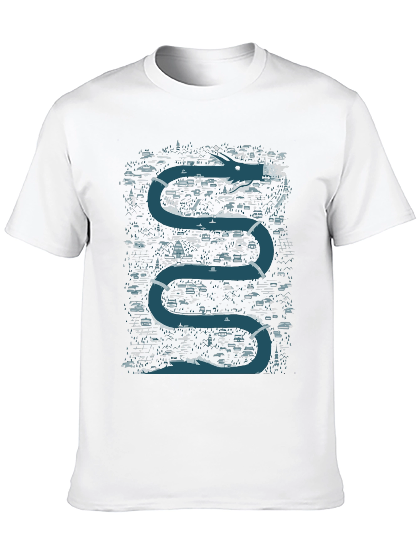 Dragon River Graphic T-Shirt - Black