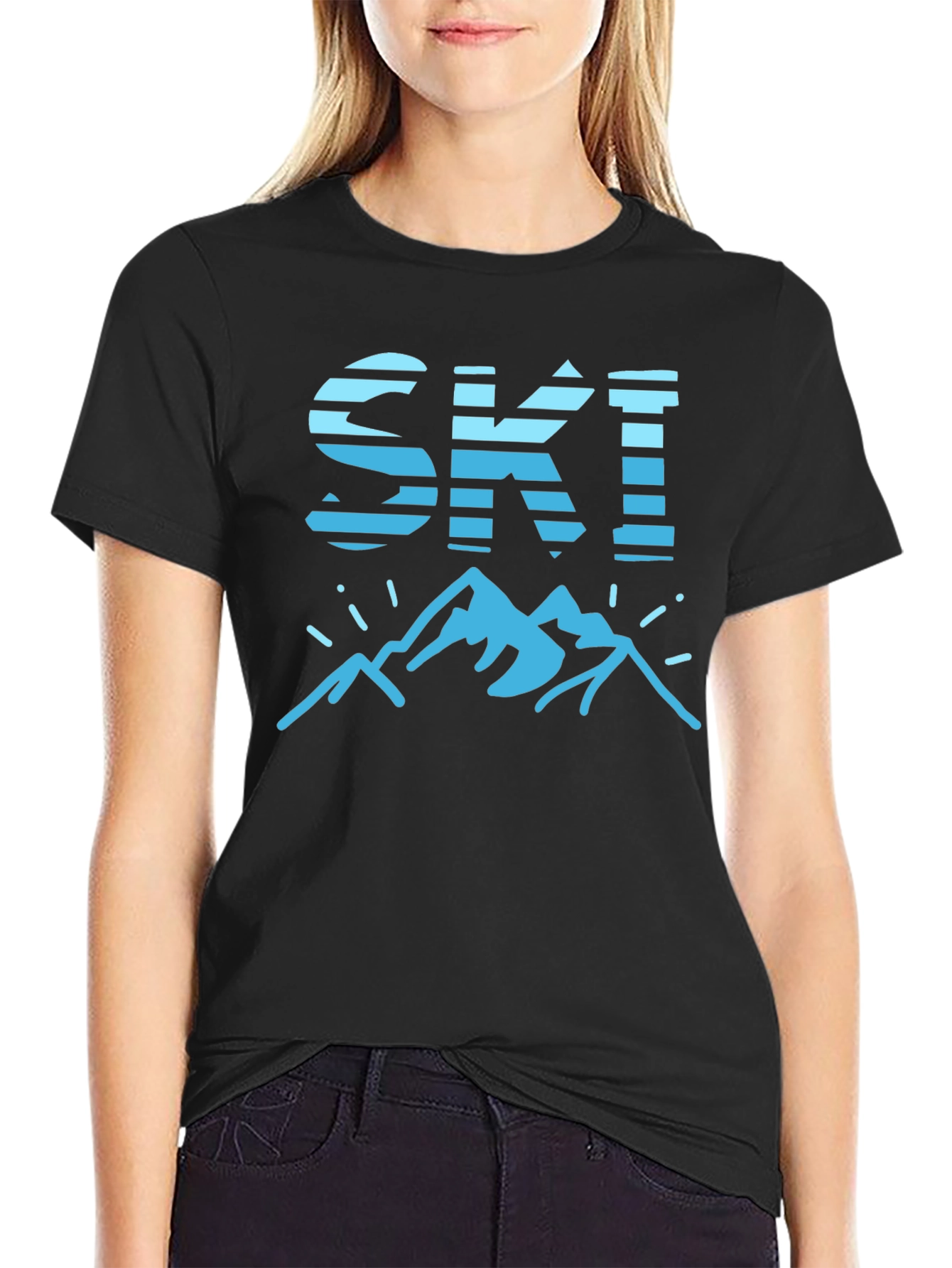 Ski Mountain Graphic Tee - Blue