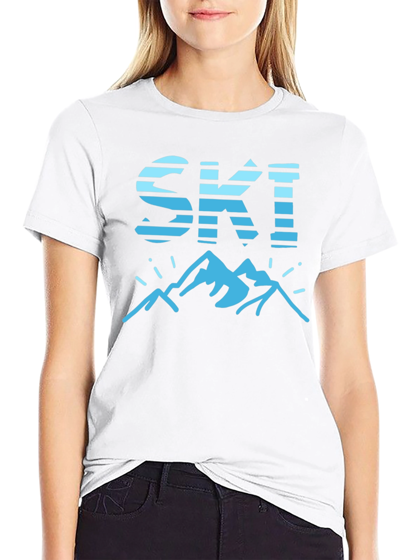 Ski Mountain Graphic Tee - Blue