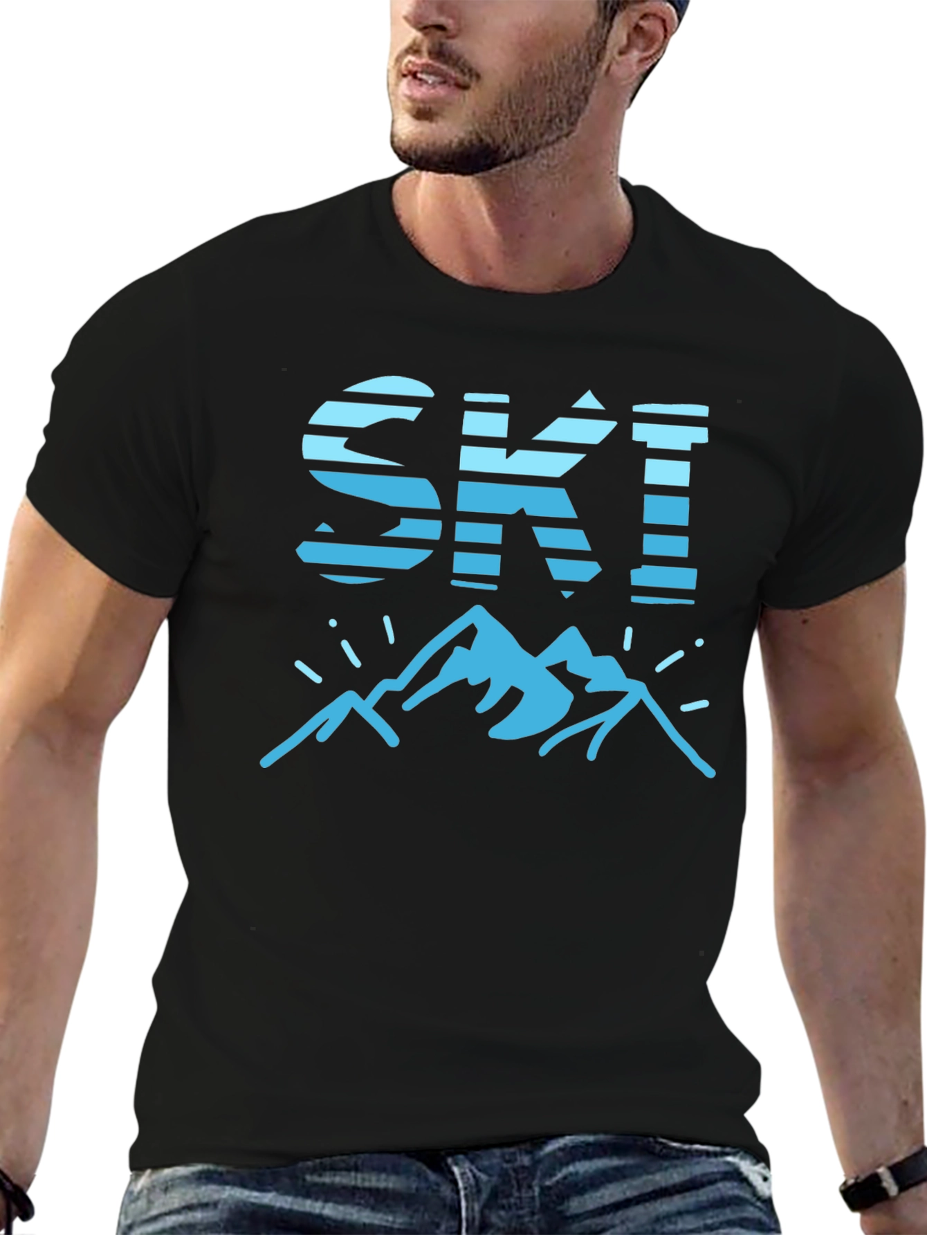 Ski Mountain Graphic Tee - Blue