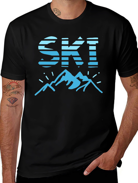 Ski Mountain Graphic Tee - Blue