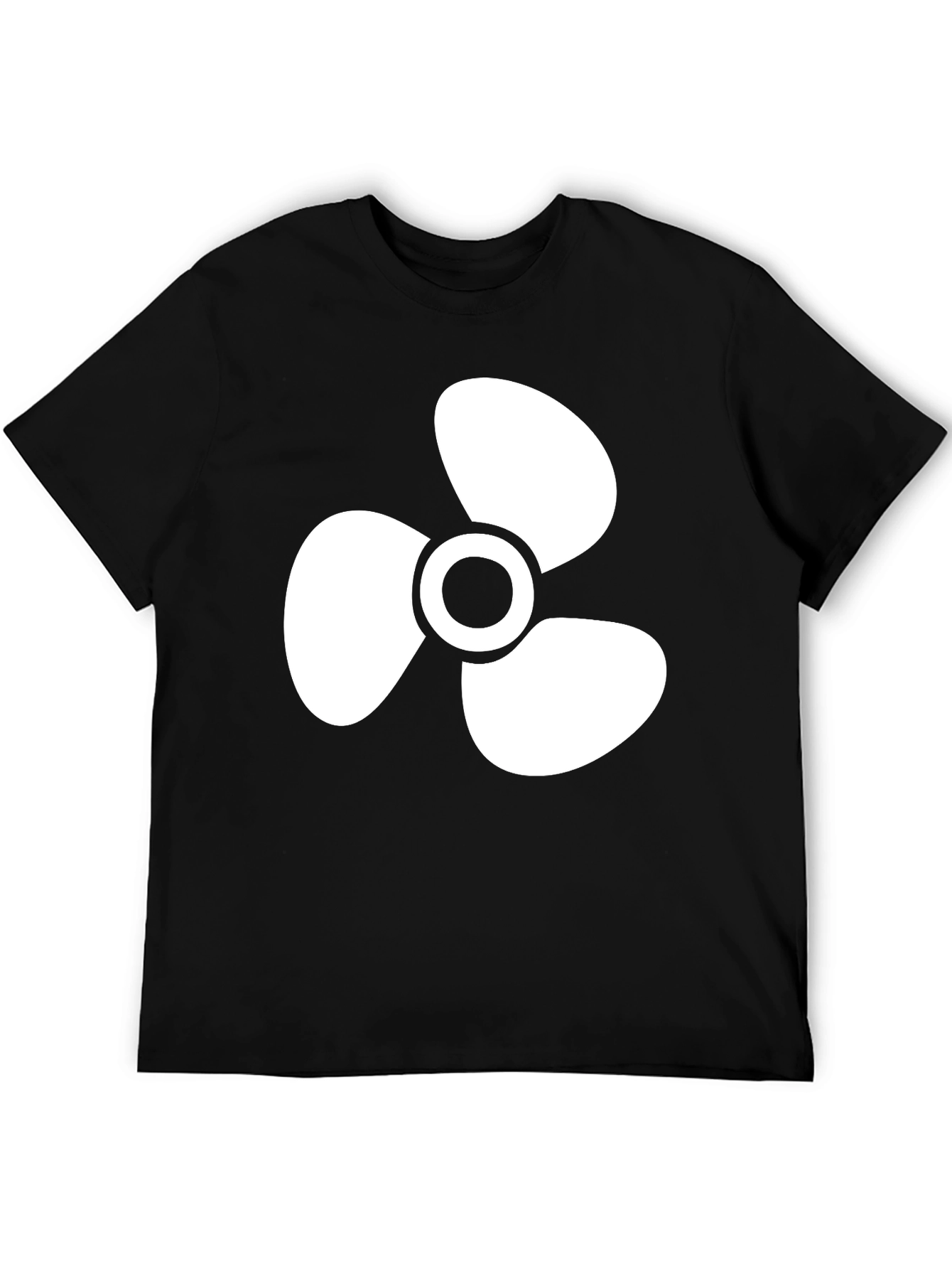 Propeller Graphic Tee - Cool Black Cotton Shirt