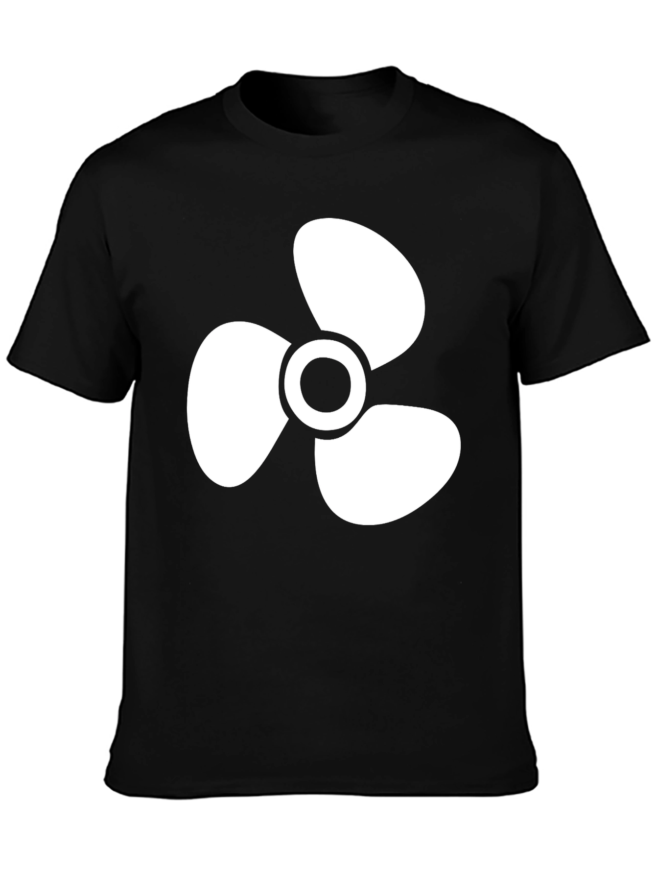 Propeller Graphic Tee - Cool Black Cotton Shirt