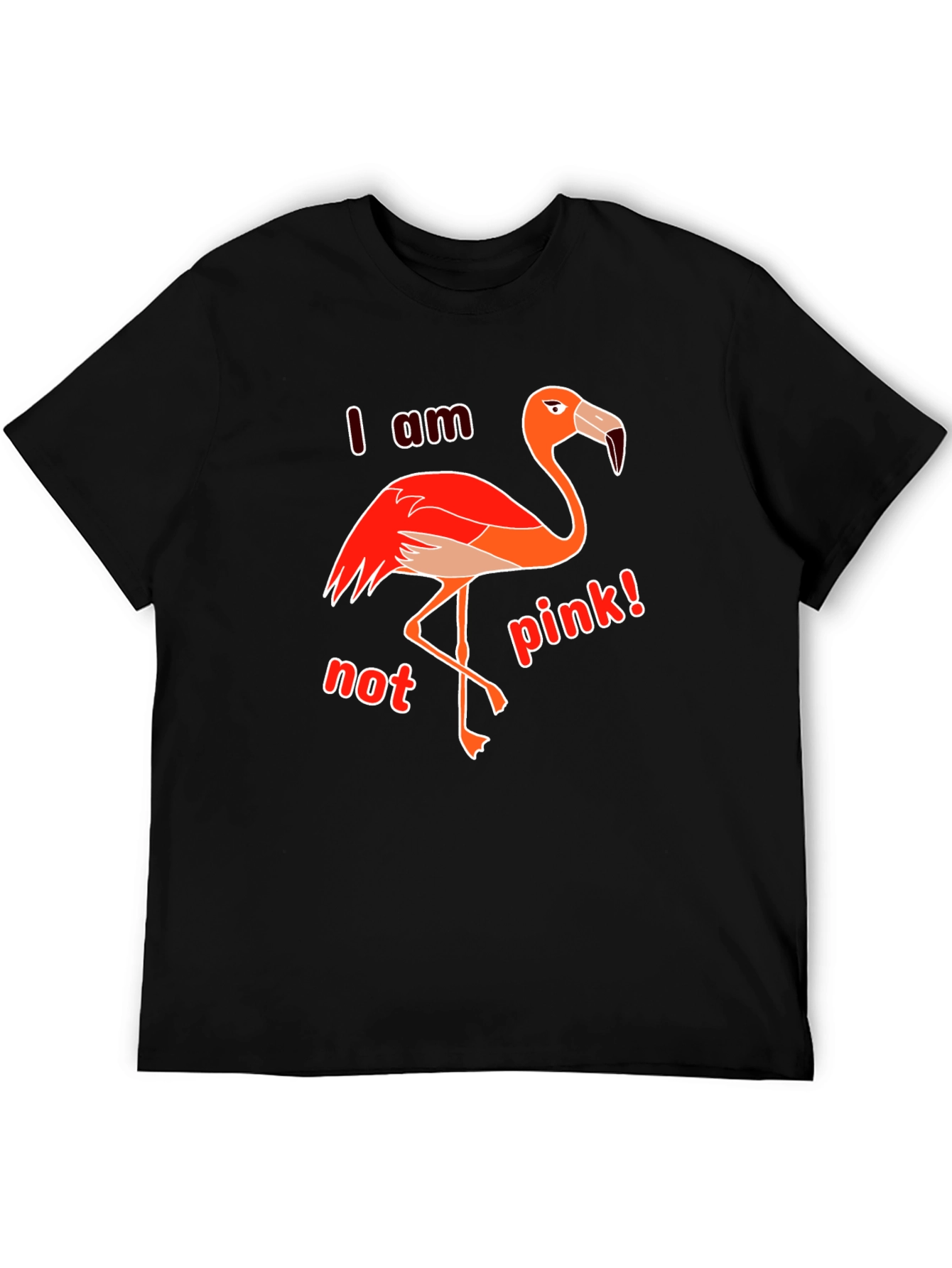 I Am Not Pink! Funny Flamingo Graphic Tee