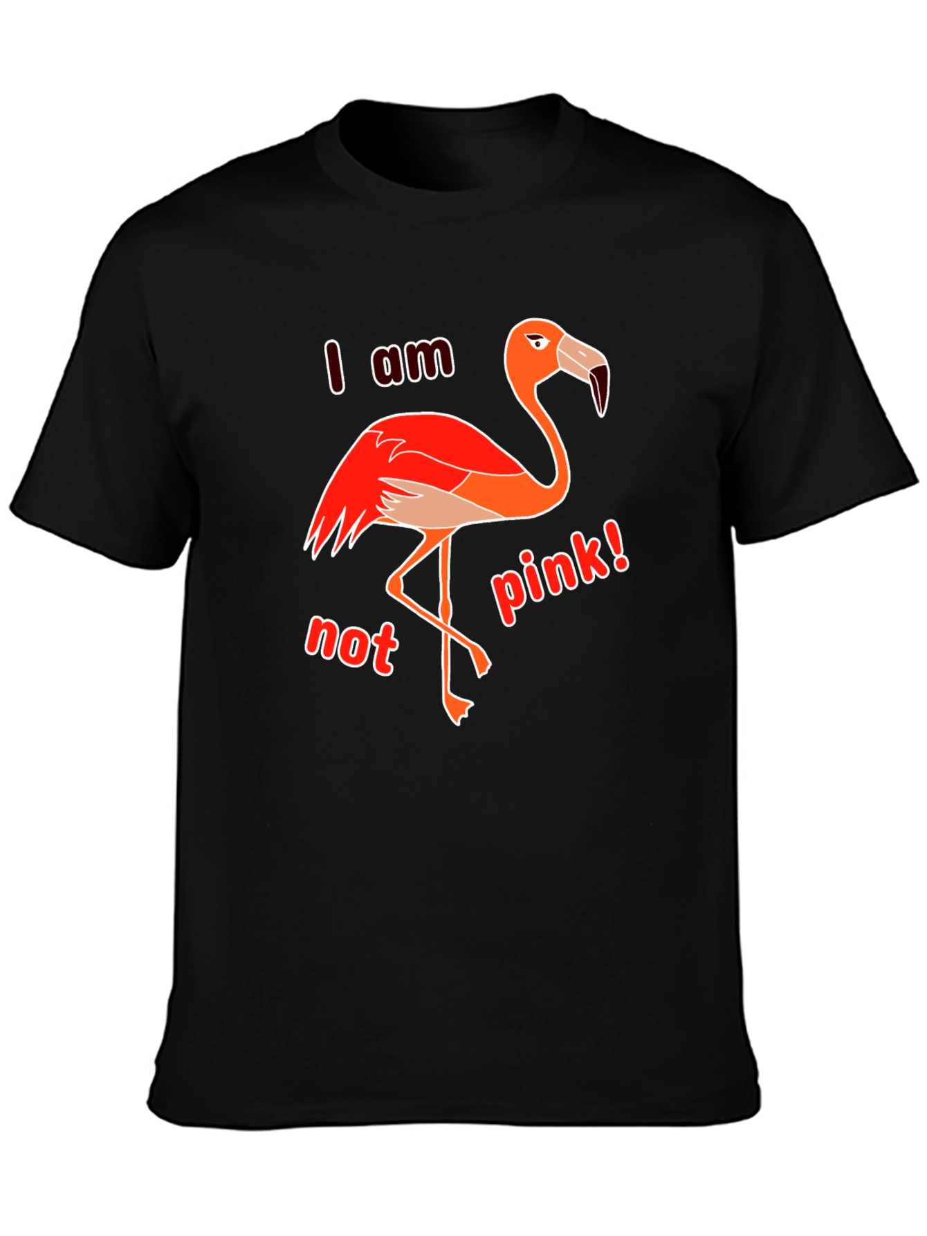 I Am Not Pink! Funny Flamingo Graphic Tee