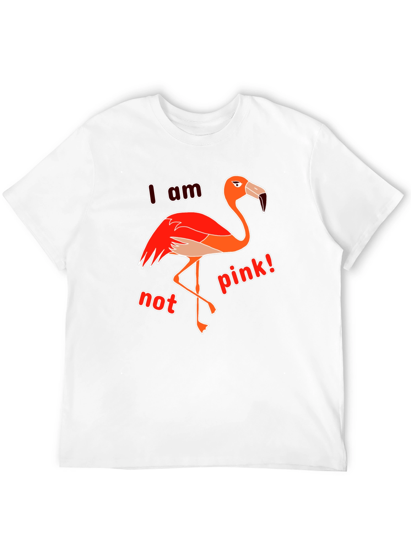I Am Not Pink! Funny Flamingo Graphic Tee