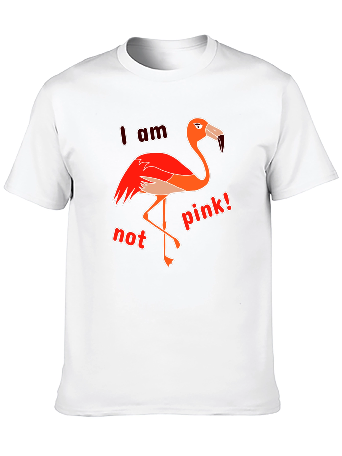 I Am Not Pink! Funny Flamingo Graphic Tee