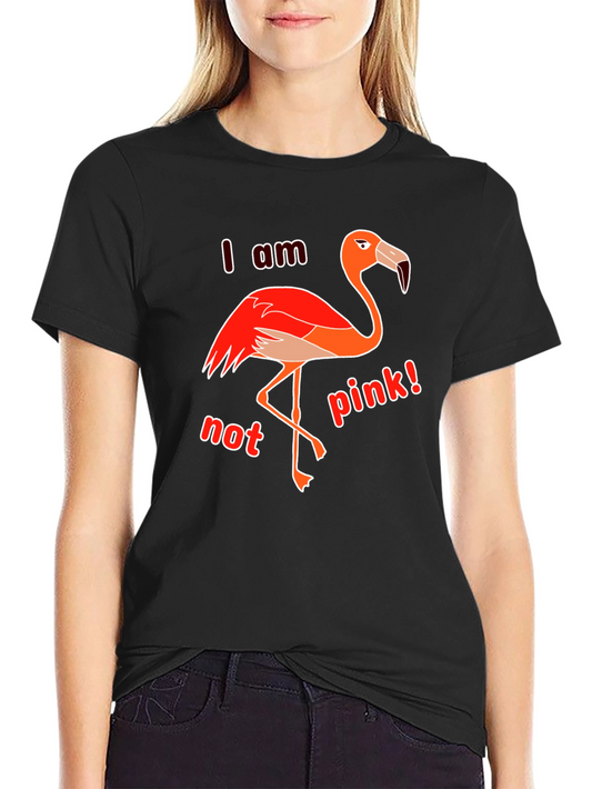 I Am Not Pink! Funny Flamingo Graphic Tee