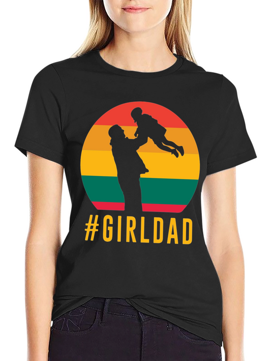 #GirlDad T-Shirt - Father Daughter Silhouette Tee