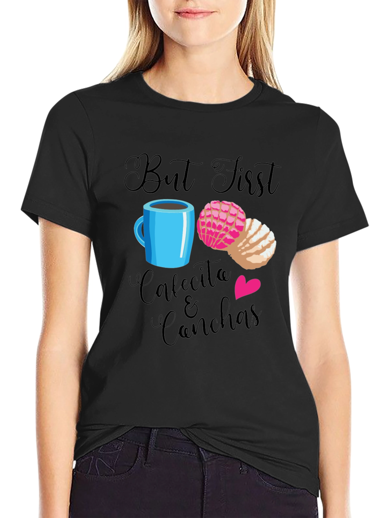 But First Cafecita & Conchas Graphic T-Shirt