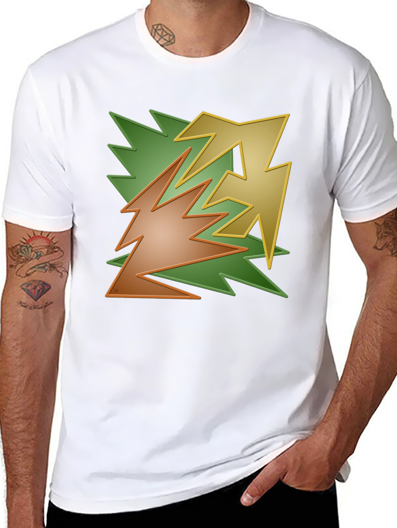 Abstract Graphic T-Shirt - Casual Wear