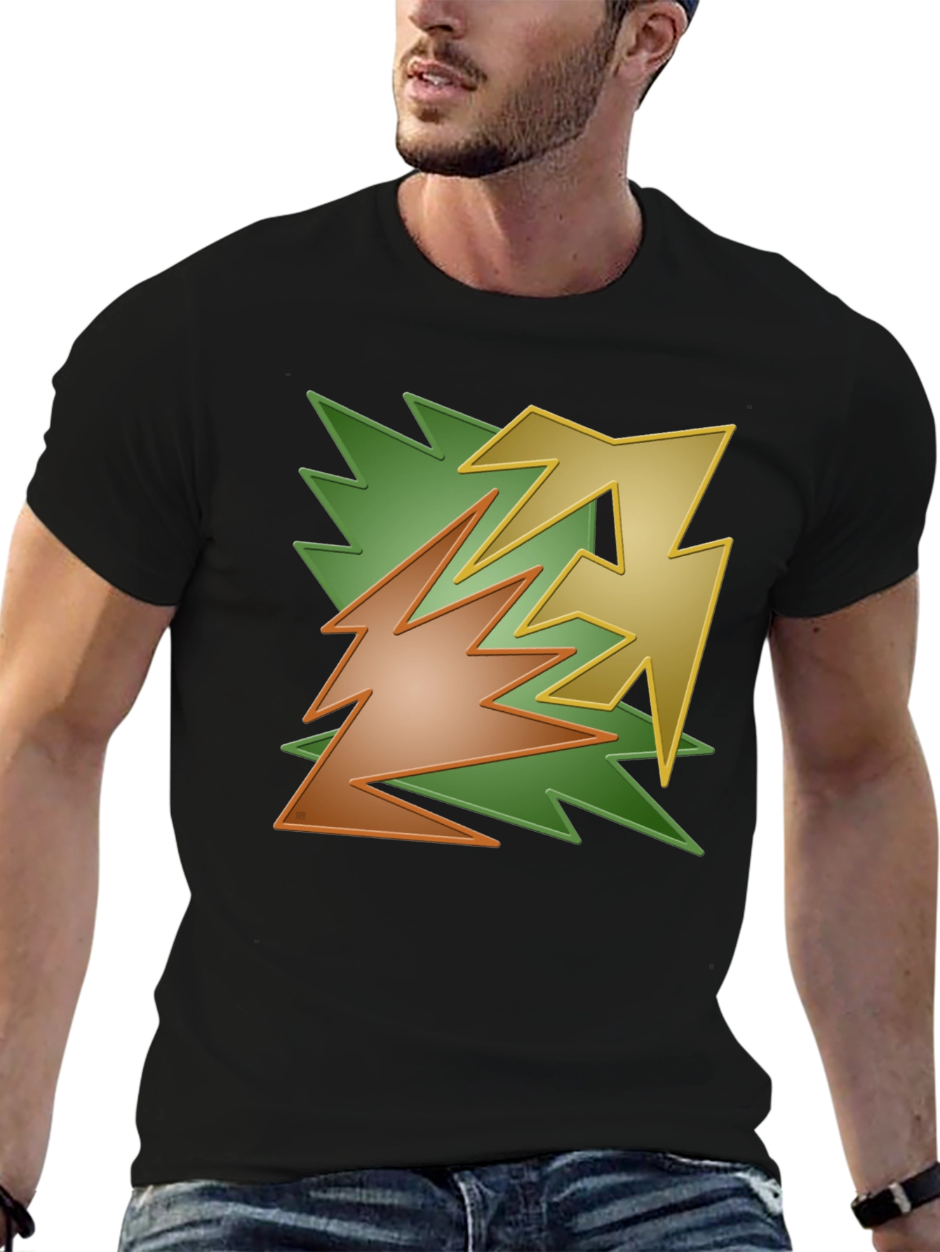 Abstract Graphic T-Shirt - Casual Wear