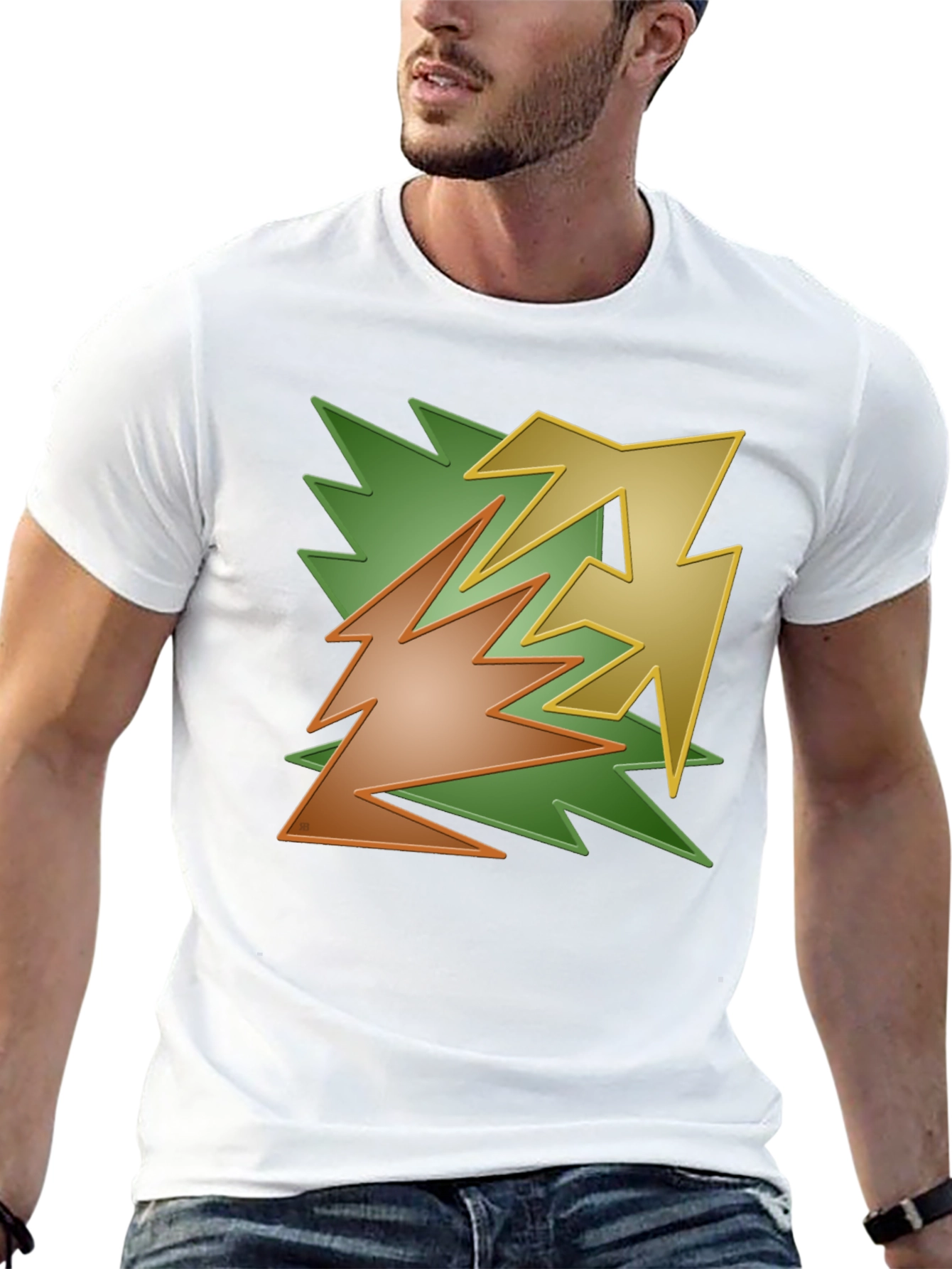 Abstract Graphic T-Shirt - Casual Wear