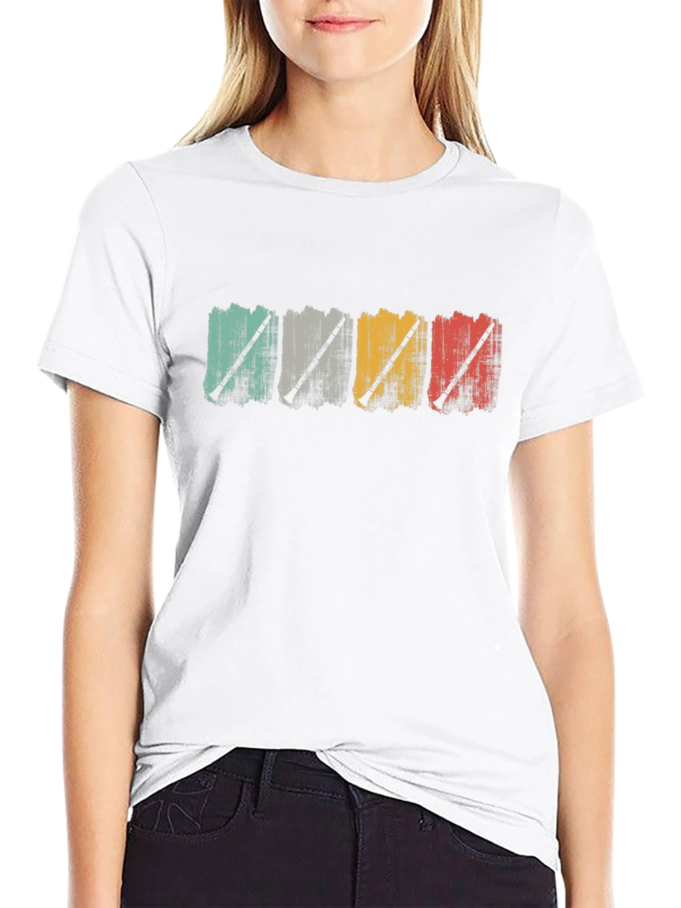 Retro Oboe Player Graphic T-Shirt