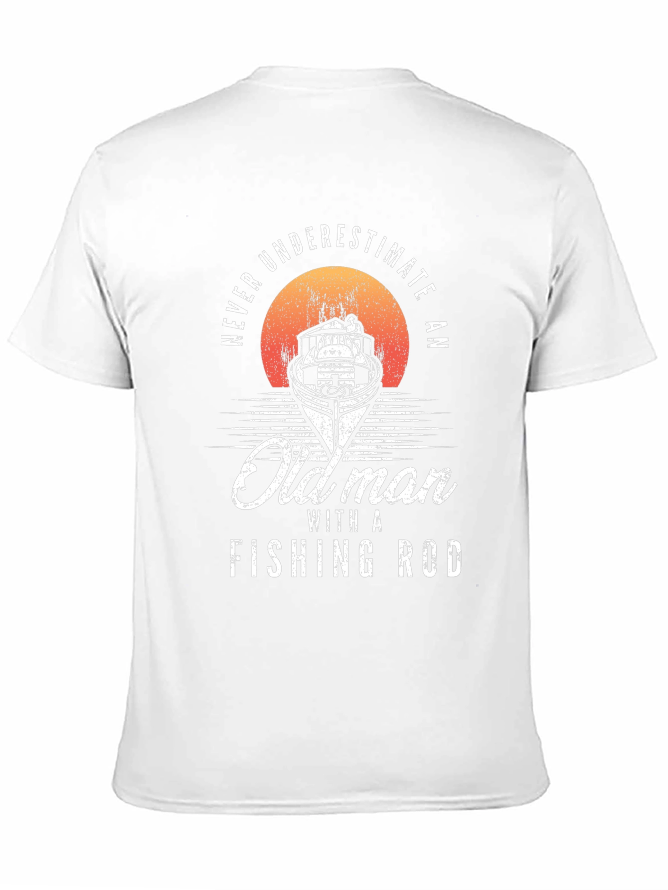 Never Underestimate Old Man Fishing Rod T-Shirt