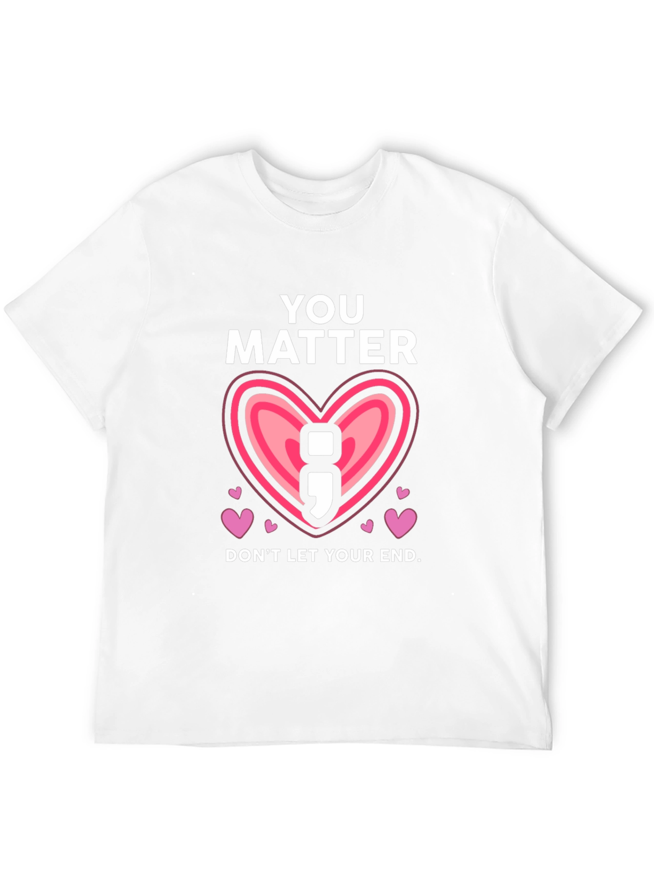 You Matter Semicolon Heart Graphic Tee