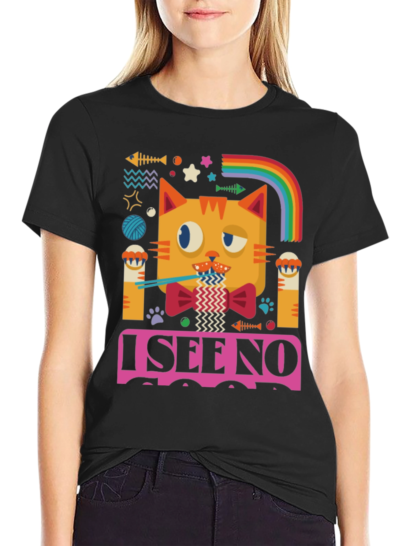 I See No Good Cat Graphic Tee