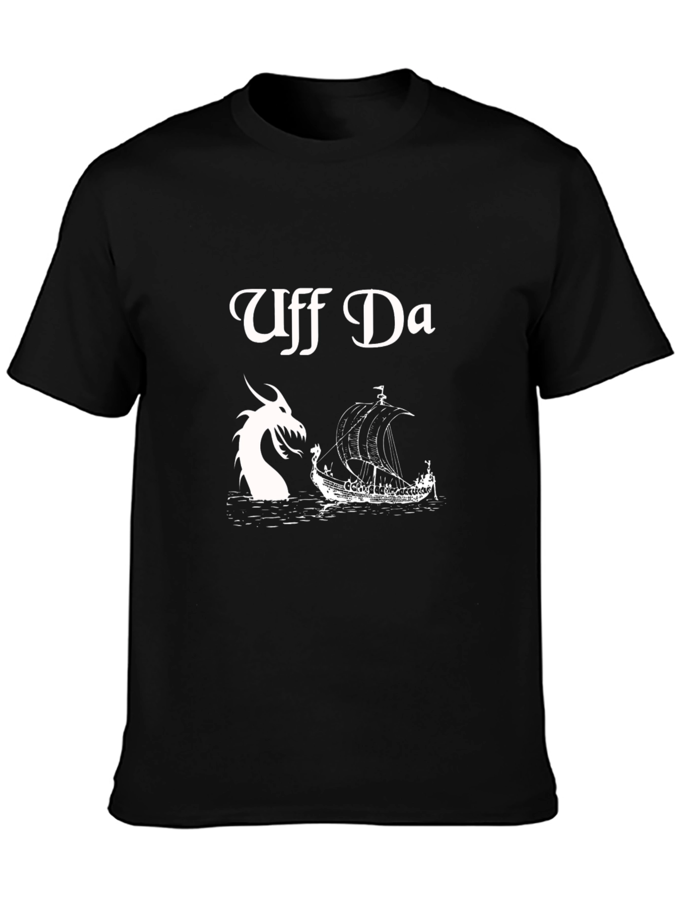 Uff Da Graphic Tee - Viking Ship & Dragon