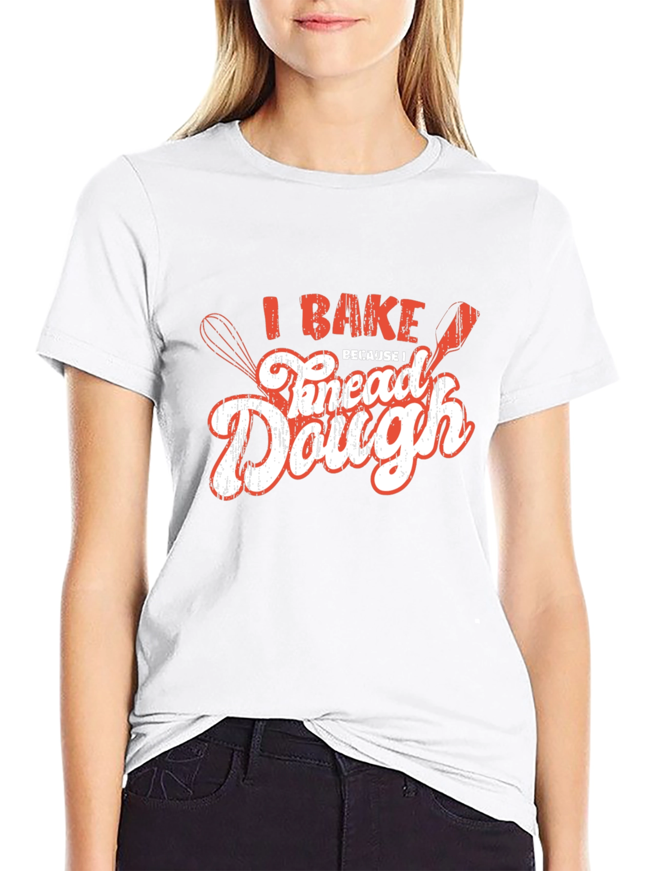 I Bake Because I Knead Dough Black T-Shirt