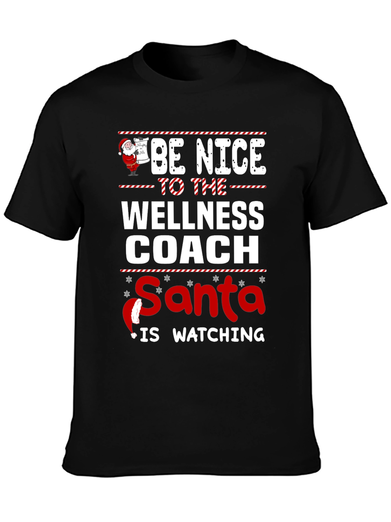 Wellness Coach Santa Watching T-Shirt