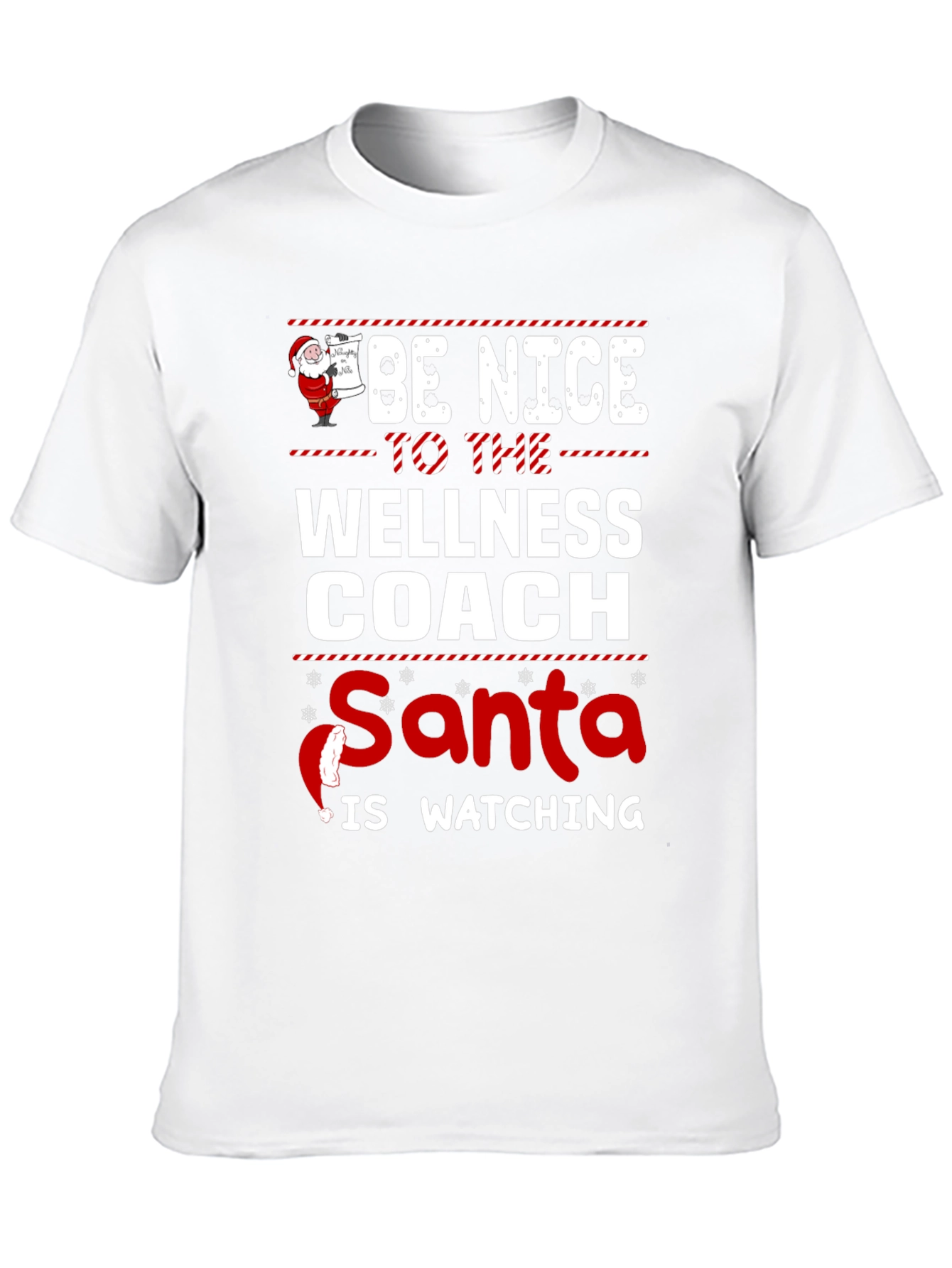 Wellness Coach Santa Watching T-Shirt