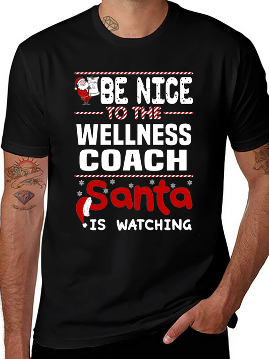 Wellness Coach Santa Watching T-Shirt