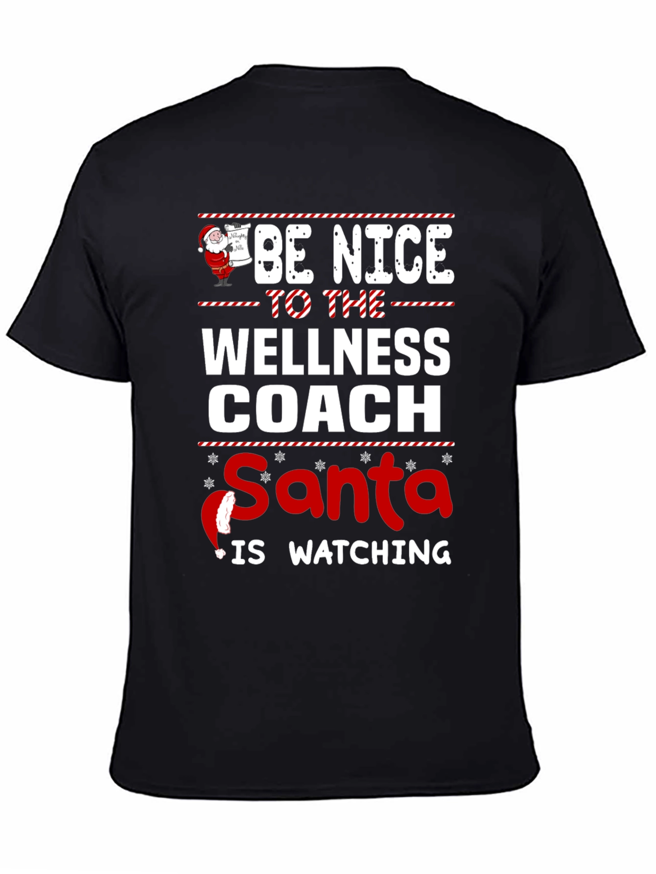 Wellness Coach Santa Watching T-Shirt