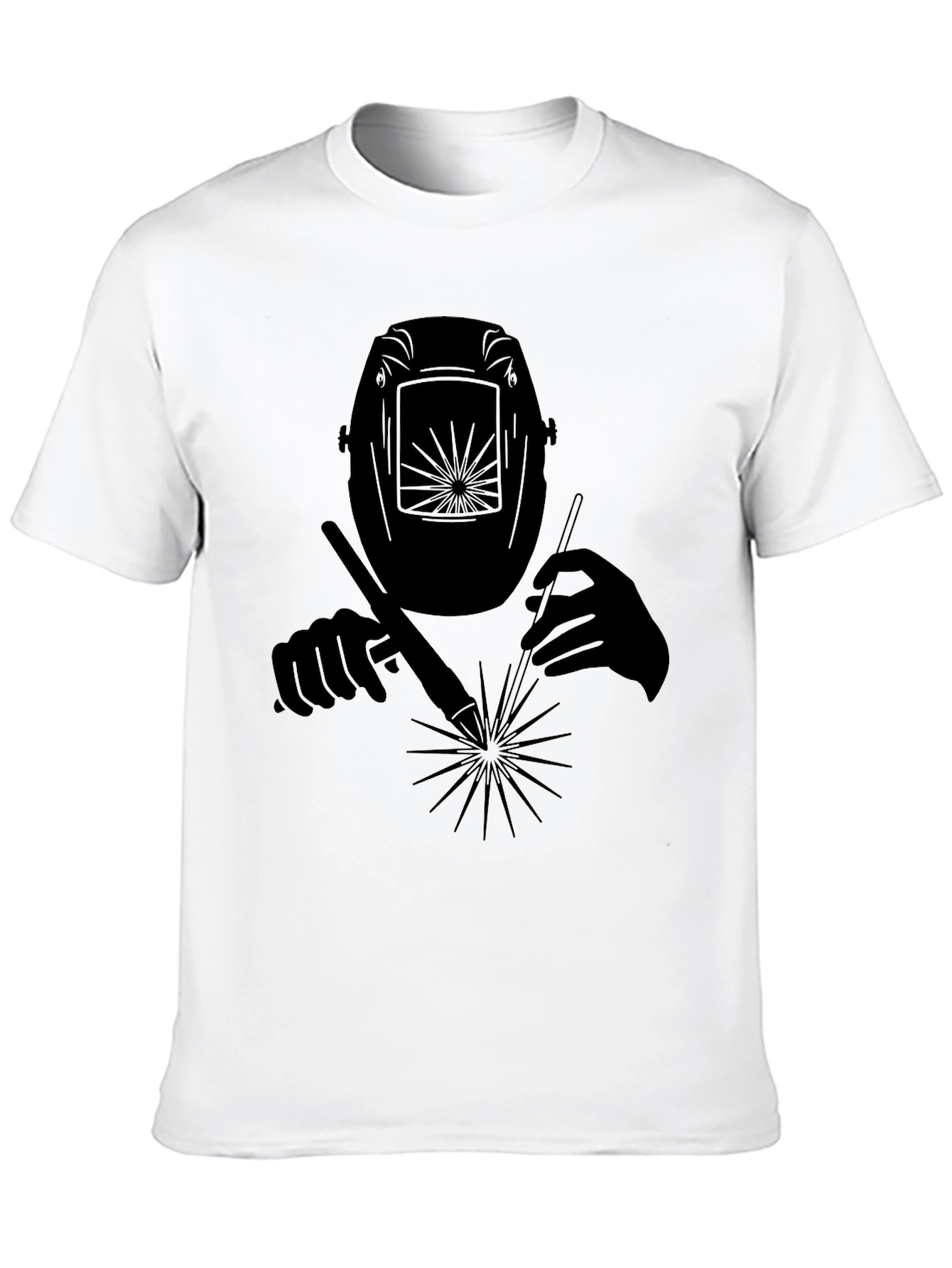 Welder Silhouette Graphic T-Shirt - Black
