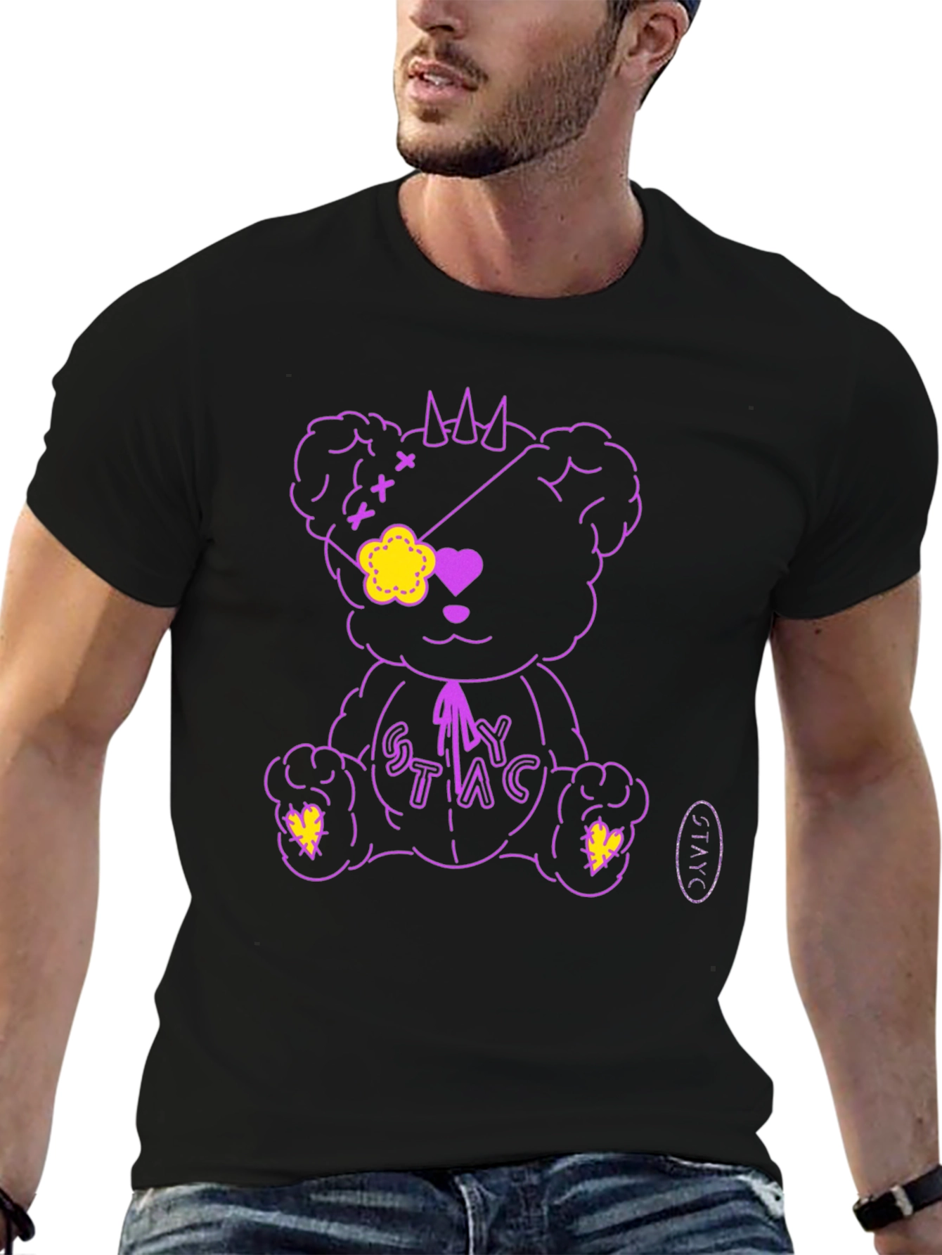 Edgy Bear Graphic Tee - Stylish & Unique