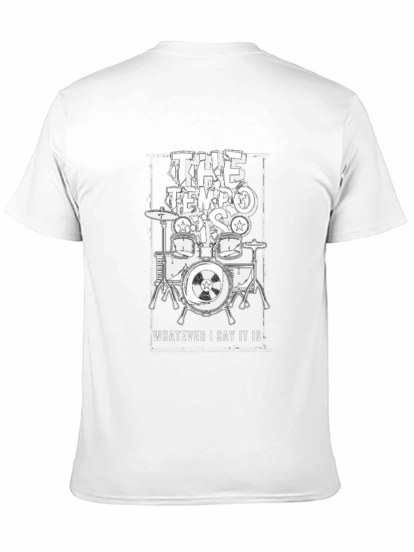 The Tempo Kills T-Shirt - Drum Kit Design