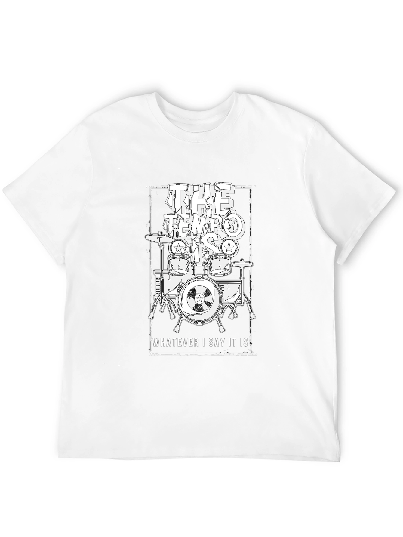 The Tempo Kills T-Shirt - Drum Kit Design