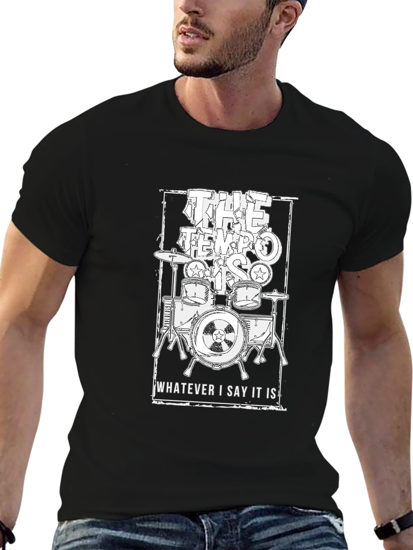 The Tempo Kills T-Shirt - Drum Kit Design