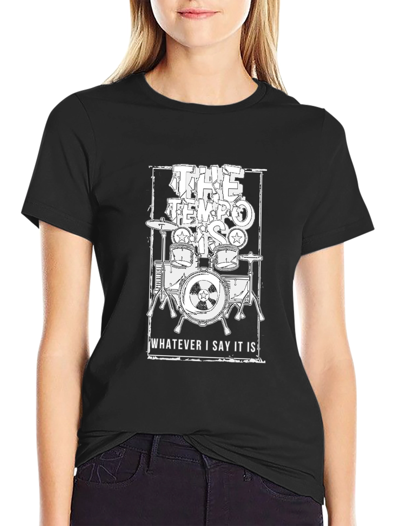 The Tempo Kills T-Shirt - Drum Kit Design