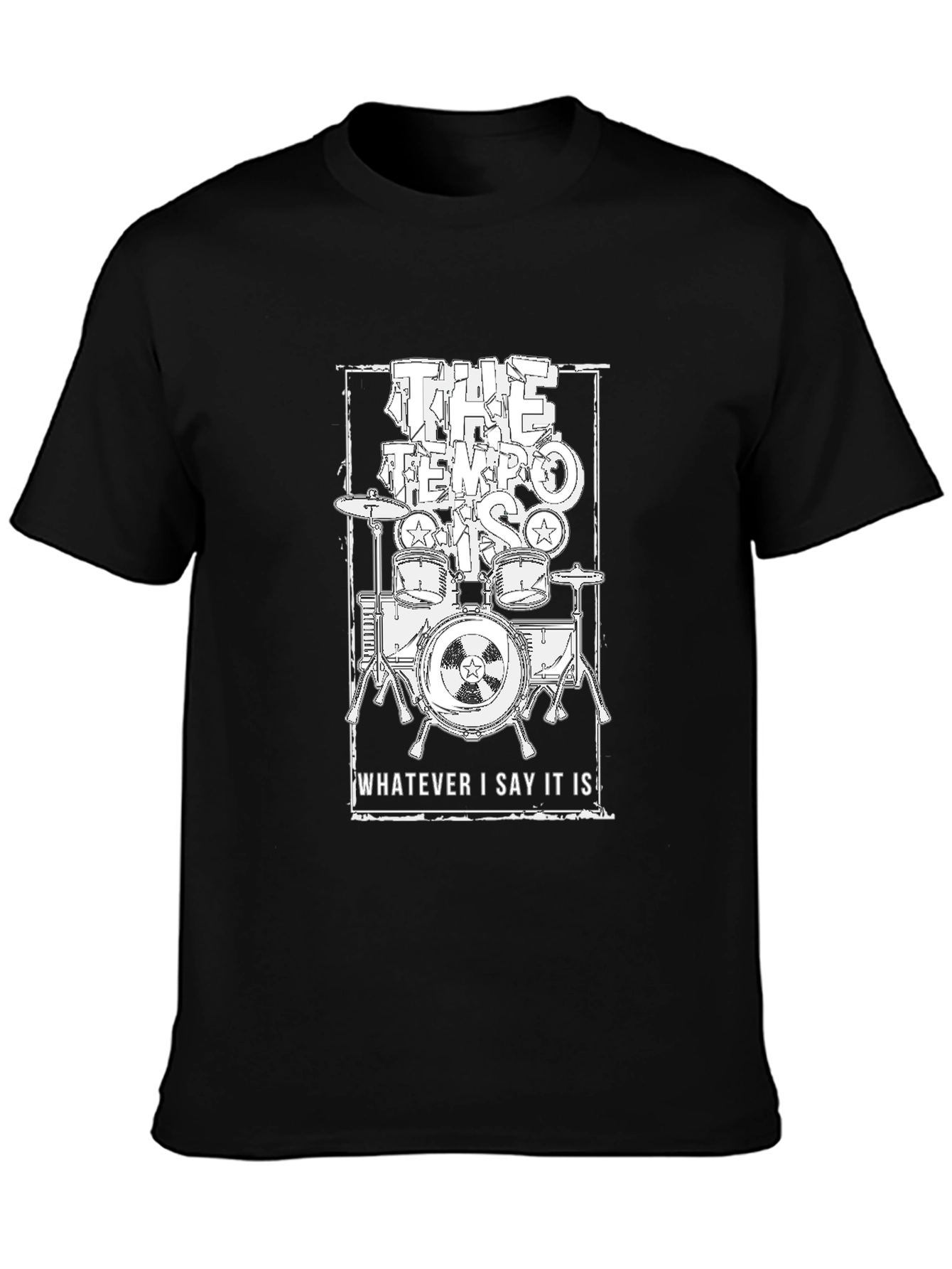 The Tempo Kills T-Shirt - Drum Kit Design
