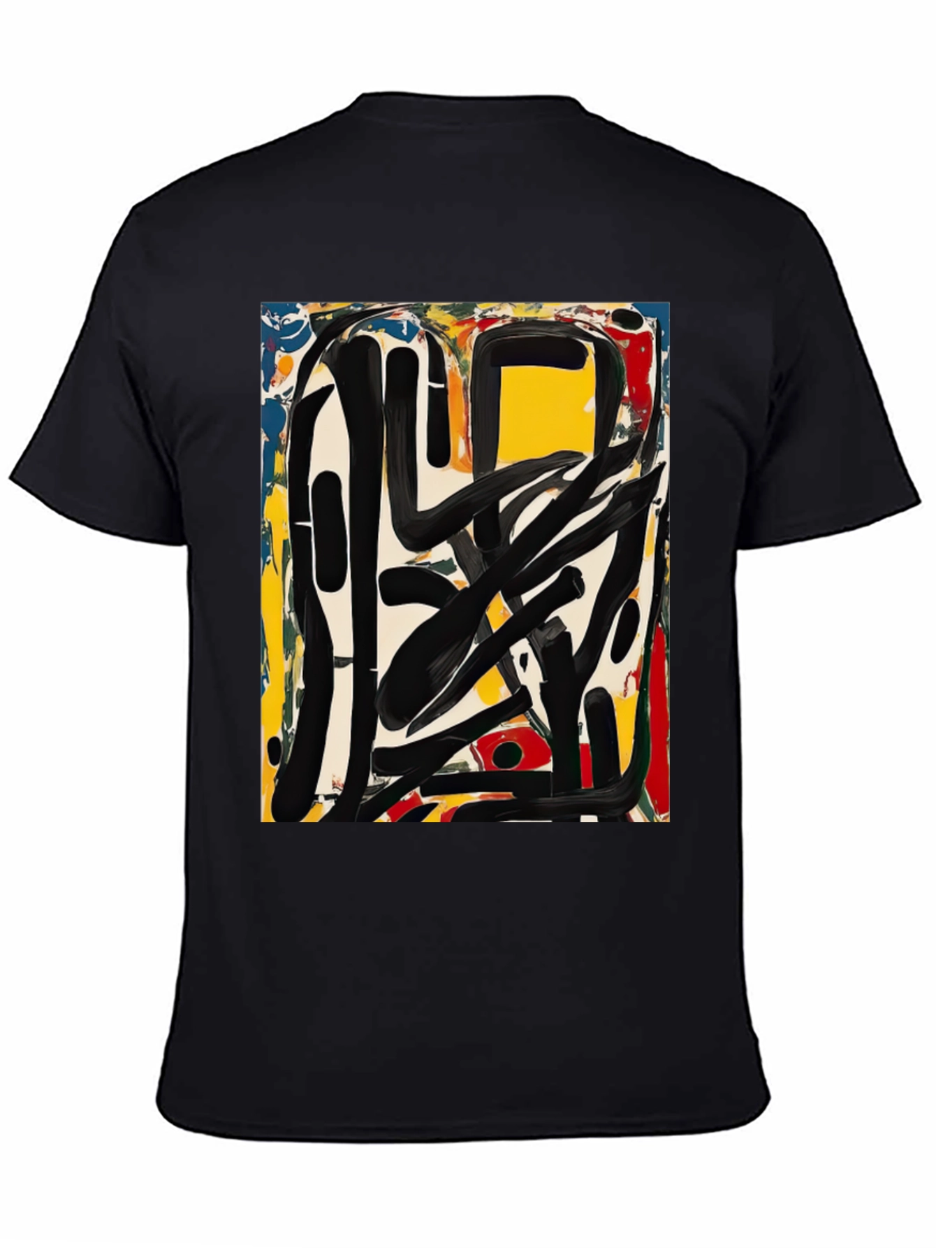 Abstract Art Graphic Tee - Modern Black T-Shirt