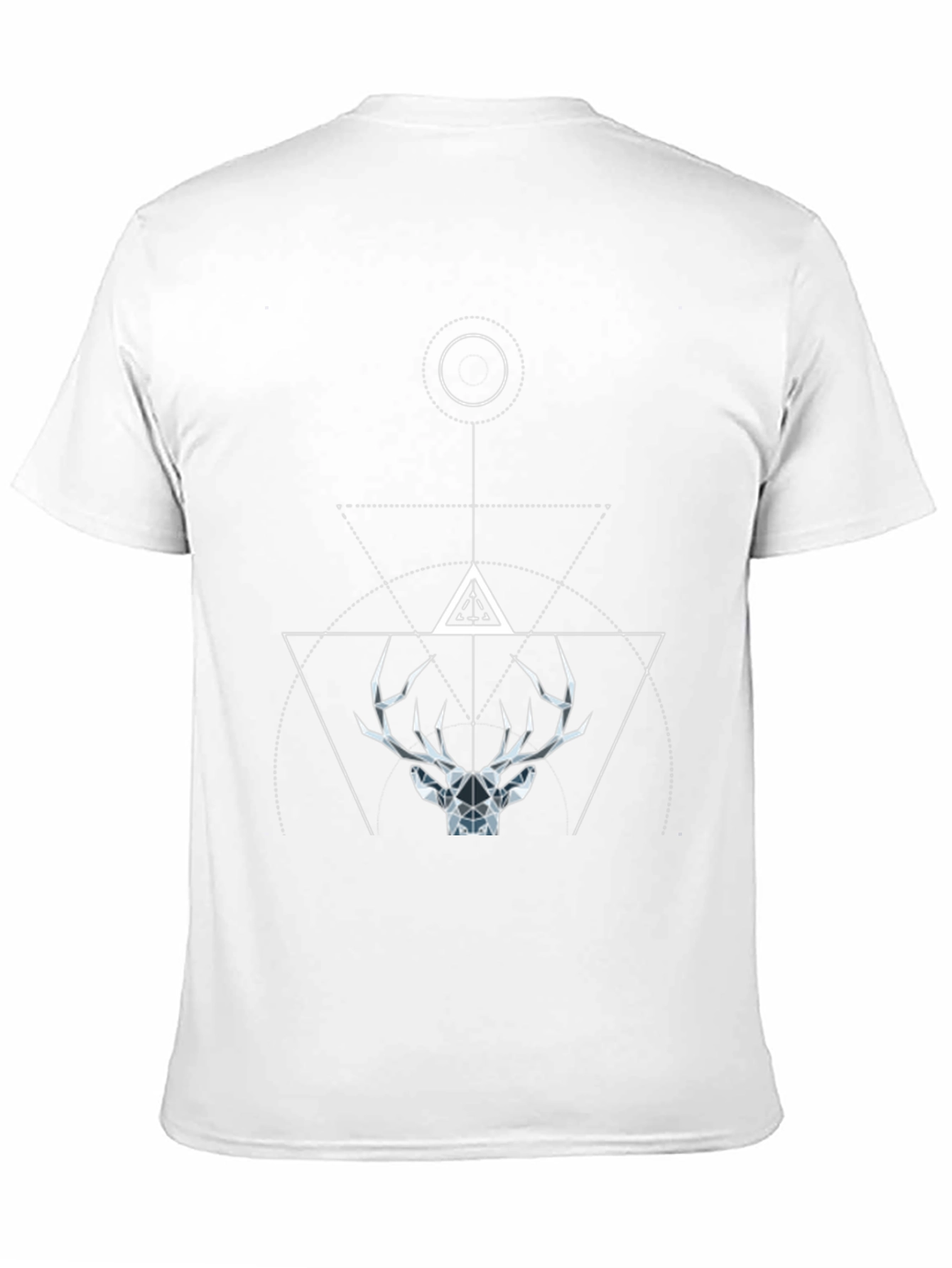Geometric Deer Graphic Tee - Modern Black T-Shirt