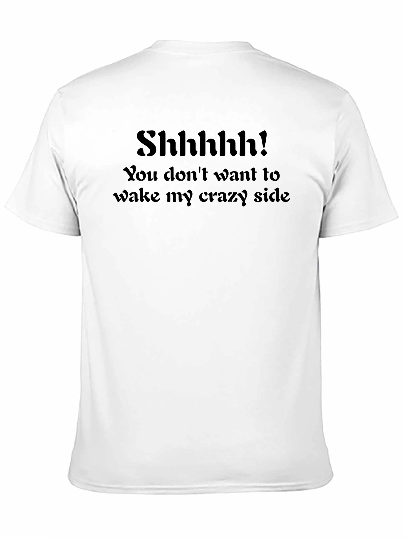 Shhhhh! Crazy Side Mens Black T-Shirt