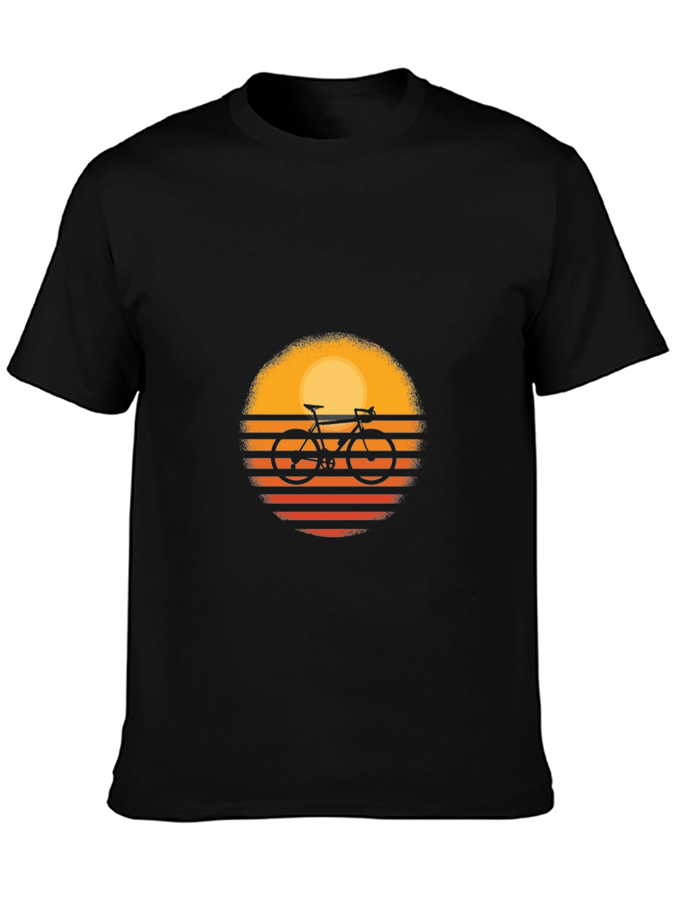 Retro Sunset Bicycle Graphic T-Shirt
