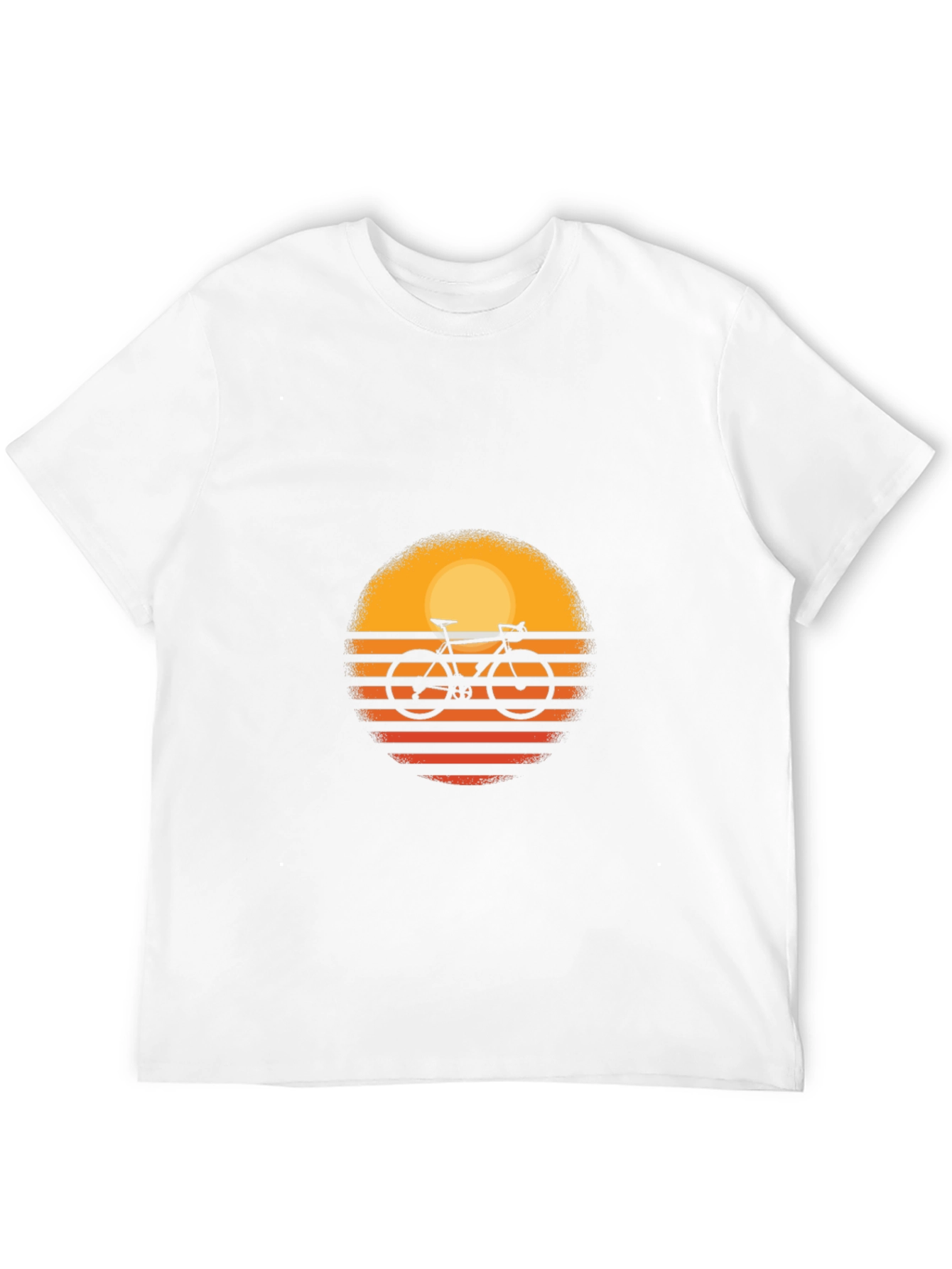 Retro Sunset Bicycle Graphic T-Shirt