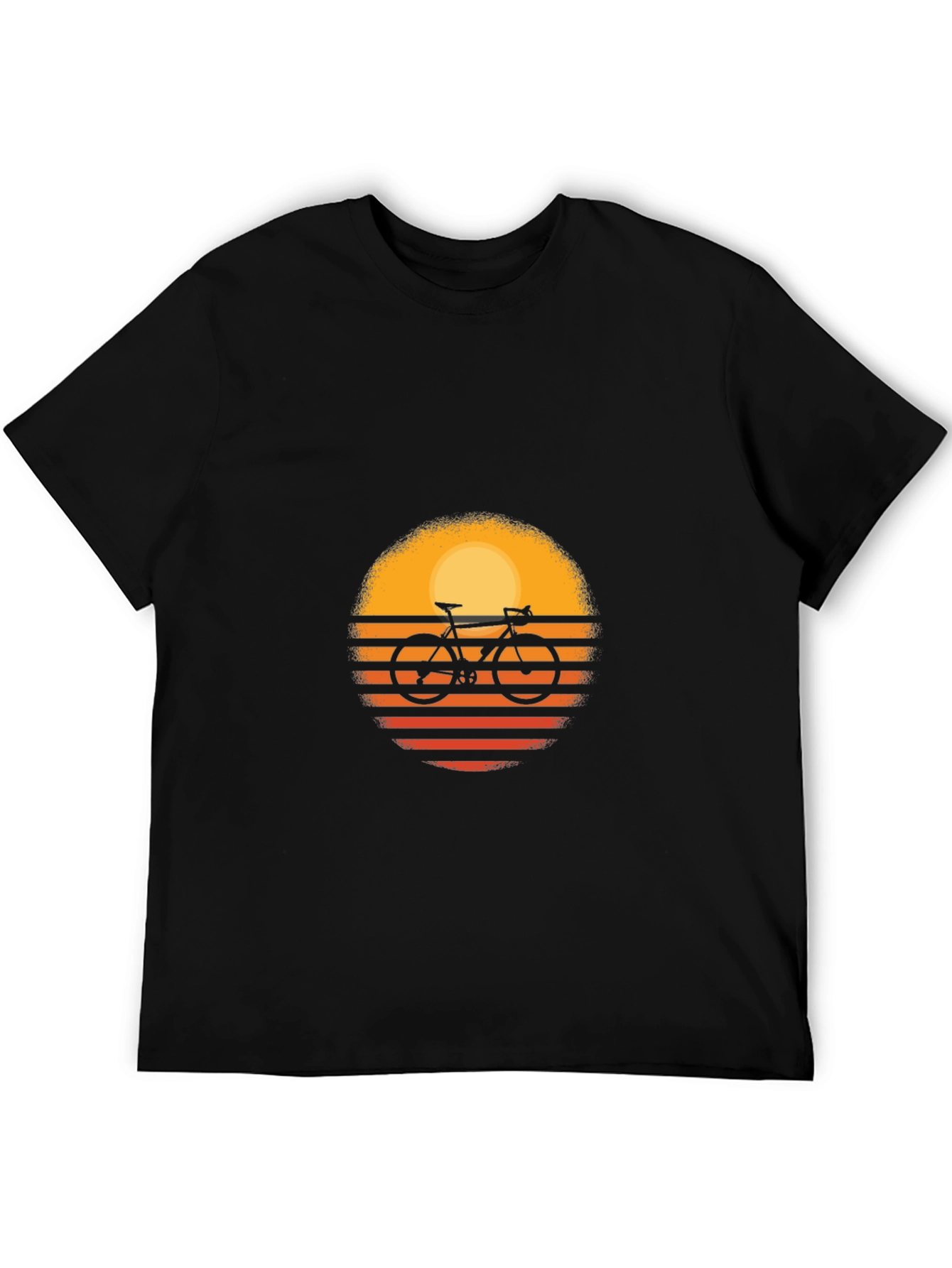 Retro Sunset Bicycle Graphic T-Shirt