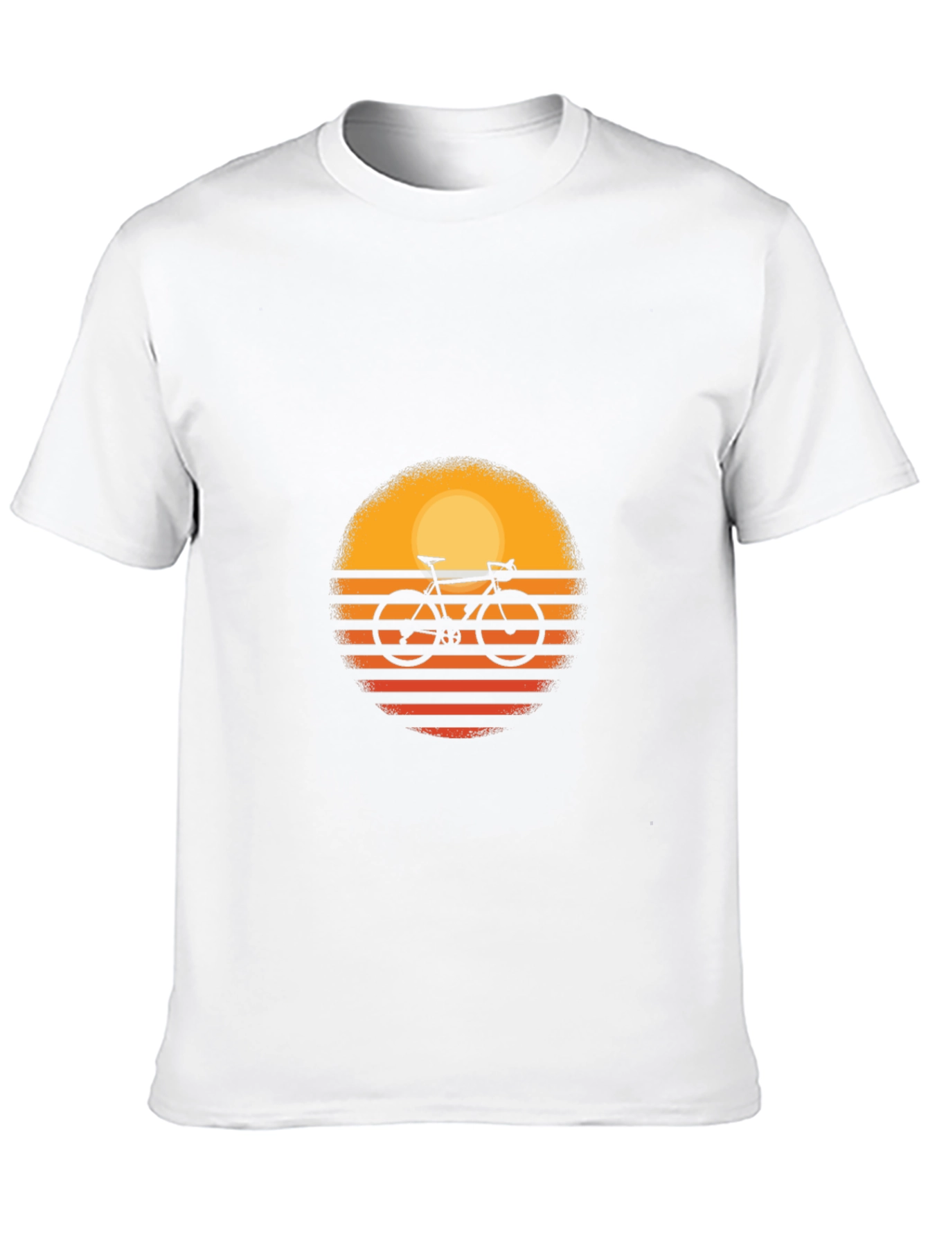 Retro Sunset Bicycle Graphic T-Shirt