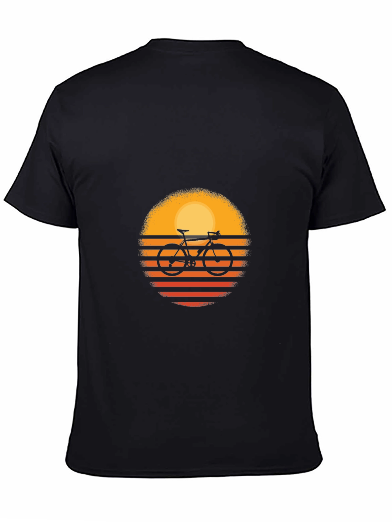 Retro Sunset Bicycle Graphic T-Shirt