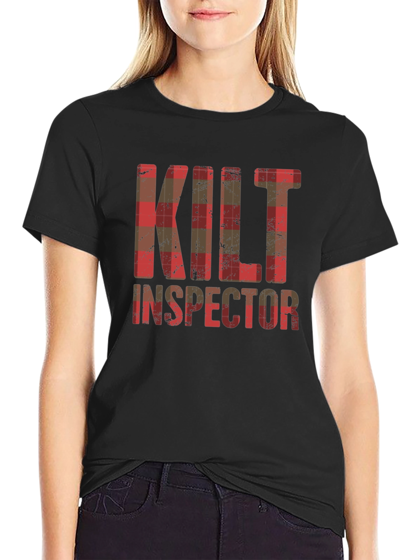 Kilt Inspector Plaid Graphic Tee