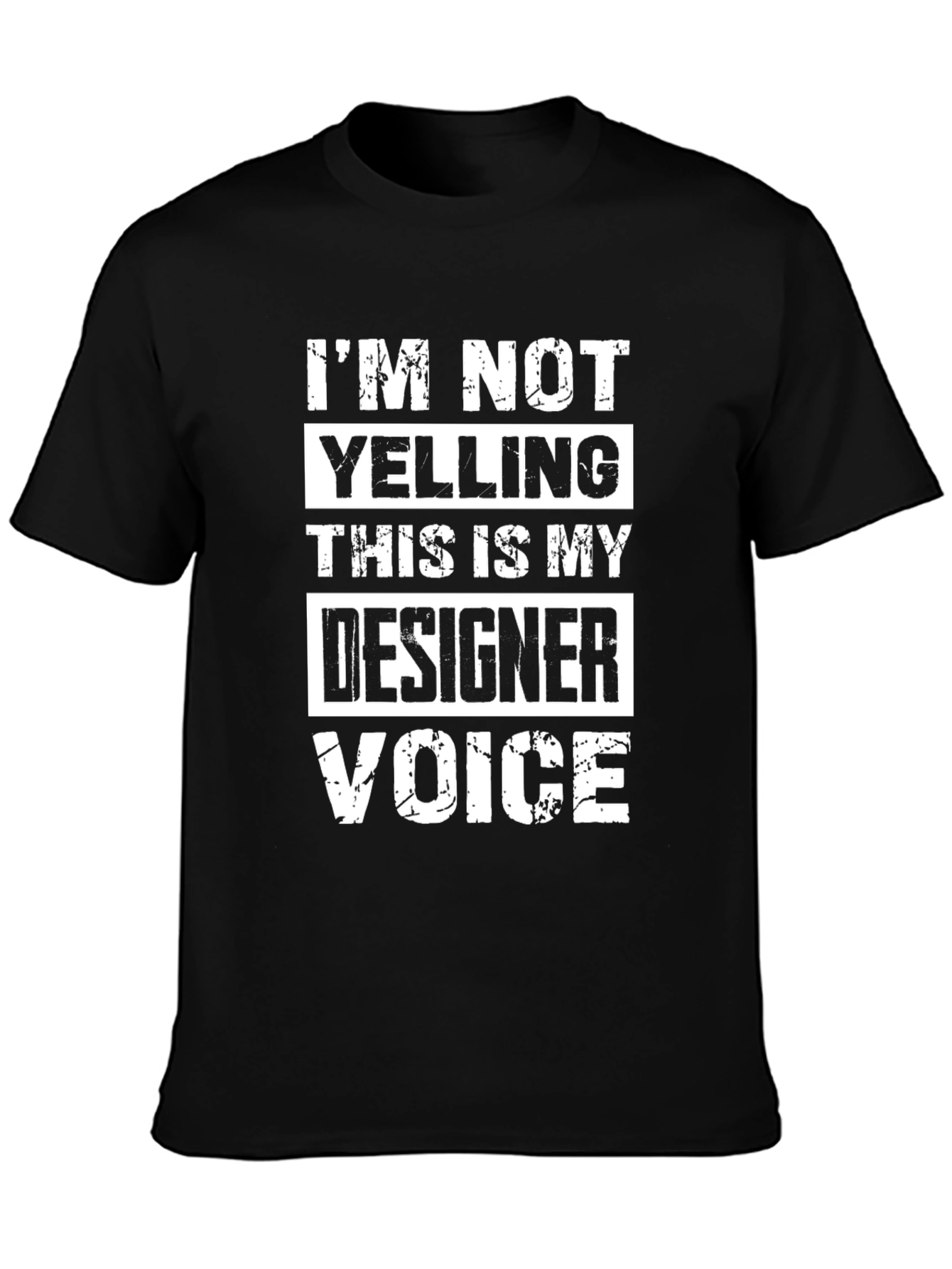 Designer Voice Graphic Tee - Funny Novelty Shirt