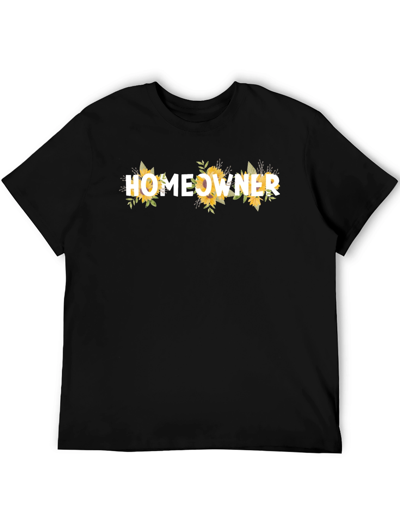 Homeowner Sunflower Graphic Tee - Black