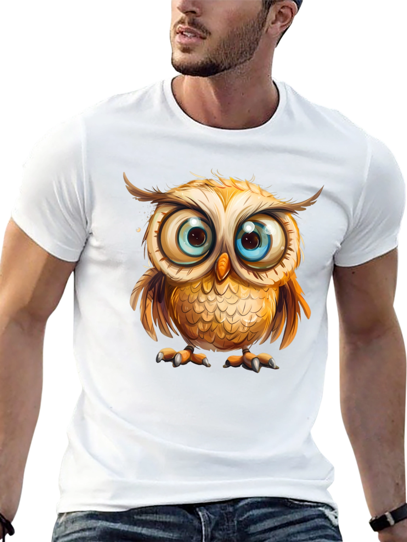 Owl Graphic Tee - Mens Black T-Shirt